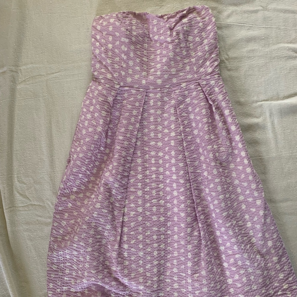 Polka dot strapless J. Crew dress! Size 2!